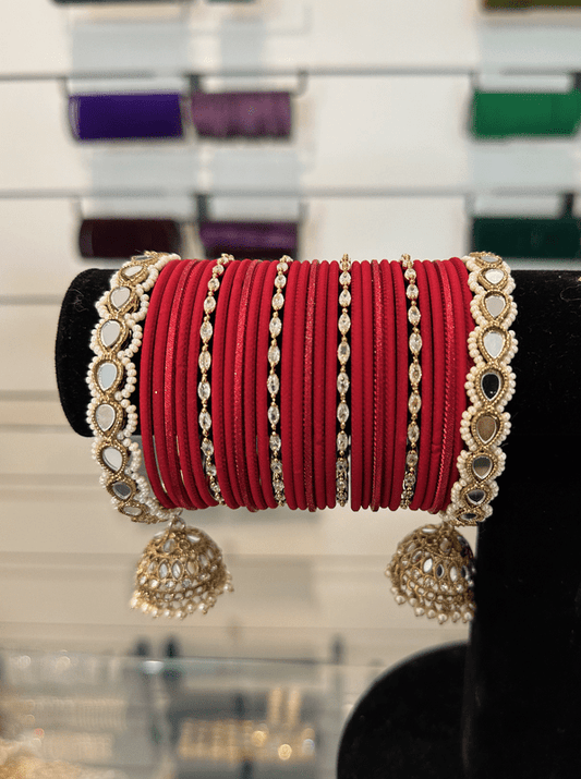 Red Bangle Set